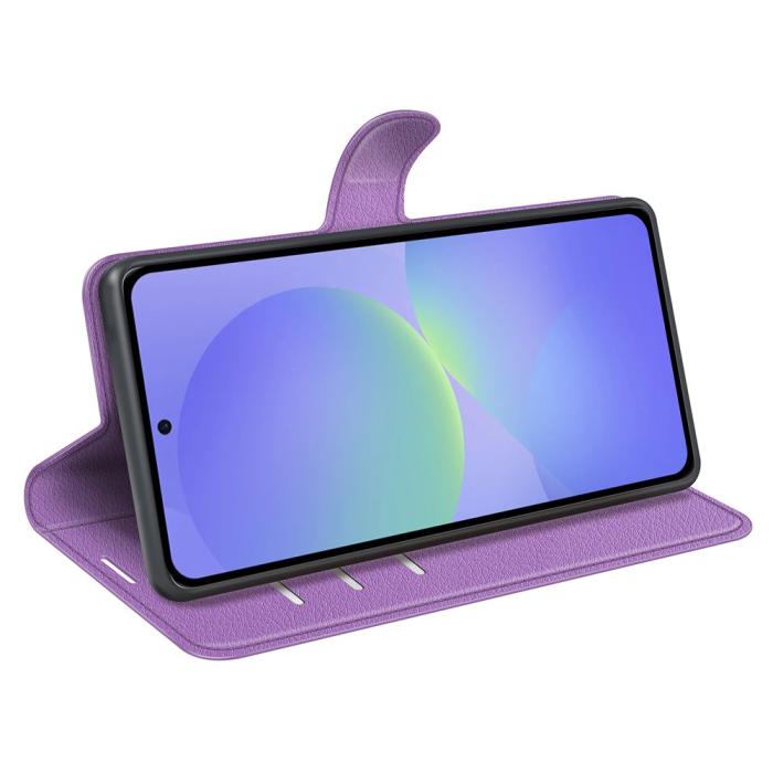 Bild 3, Samsung Galaxy A37 5G Fodral Litchi Läder Lila