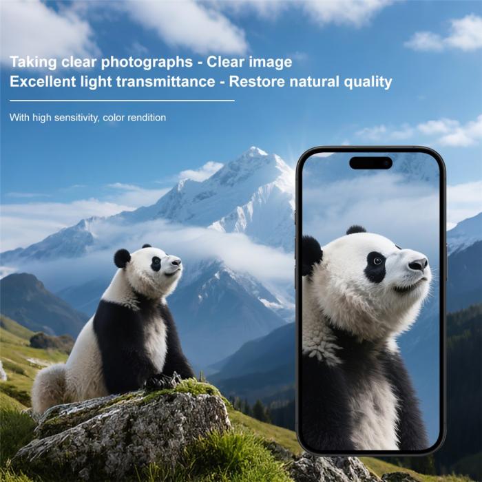 Bild 6, IMAK iPhone 17 Pro Linsskydd Black Rings Härdat Glas