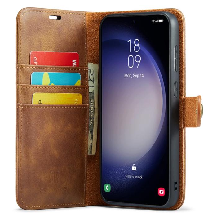 Bild 2, DG.MING Galaxy S23 FE 2in1 Magnet Fodral / Skal Brun