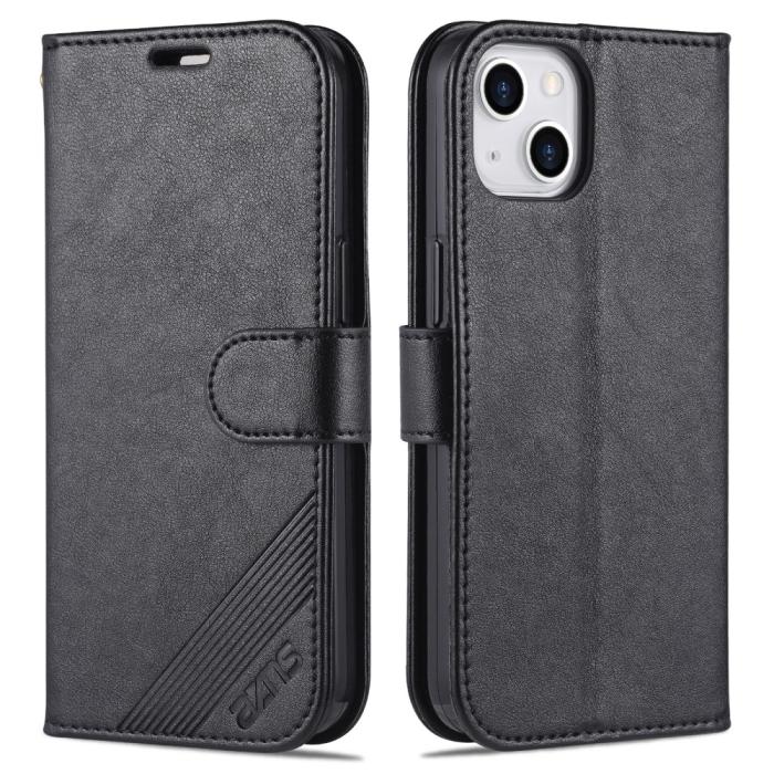 Bild 1, AZNS iPhone 15 Fodral Läder Svart
