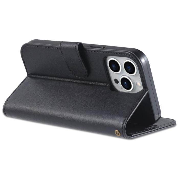 Bild 4, AZNS iPhone 15 Fodral Läder Svart