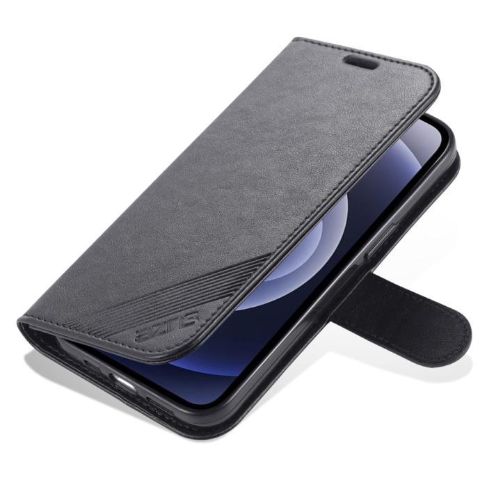 Bild 5, AZNS iPhone 15 Fodral Läder Svart