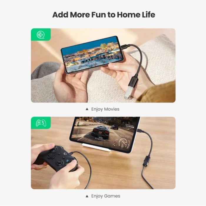 Bild 6, UGREEN USB-C Hane - USB-A 3.0 Hona Adapter Svart