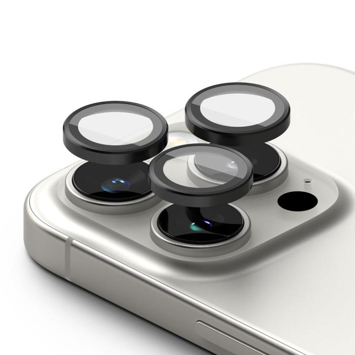 Bild 3, Ringke iPhone 16 Pro / 16 Pro Max 2-PACK Linsskydd Svart