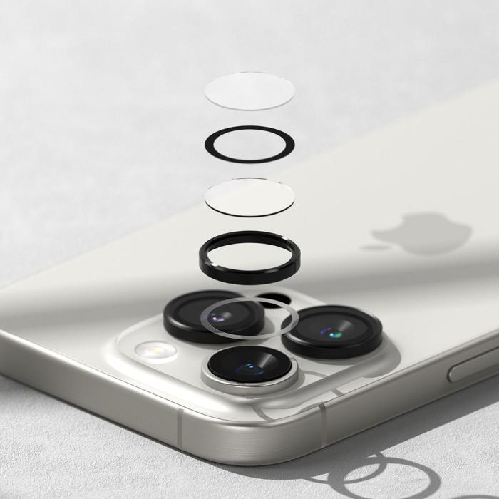 Bild 5, Ringke iPhone 16 Pro / 16 Pro Max 2-PACK Linsskydd Svart