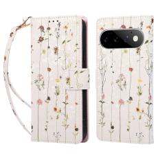 Google Pixel 11/11 Pro Fodral Med Tryck Blommor Vit