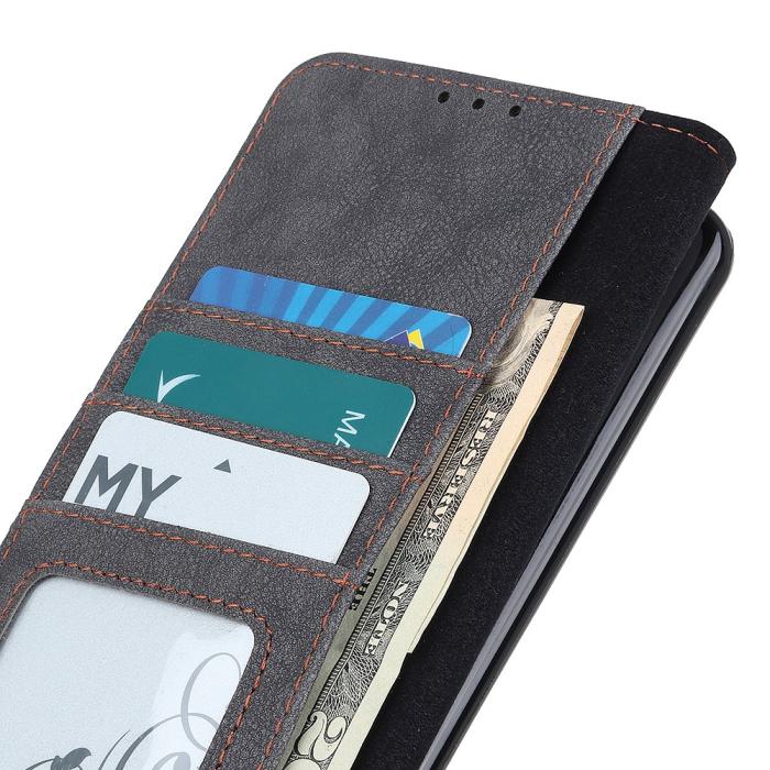 Bild 6, KHAZNEH Motorola Moto E20 / E40 Fodral Split Läder Svart