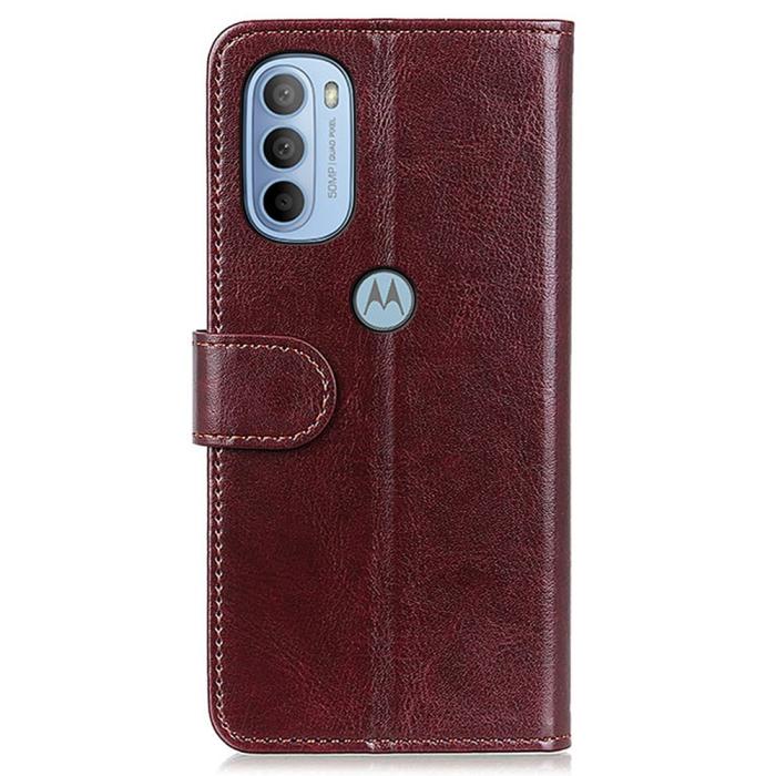 Bild 3, Motorola Moto G31 / G41 Fodral Retro Läder Brun