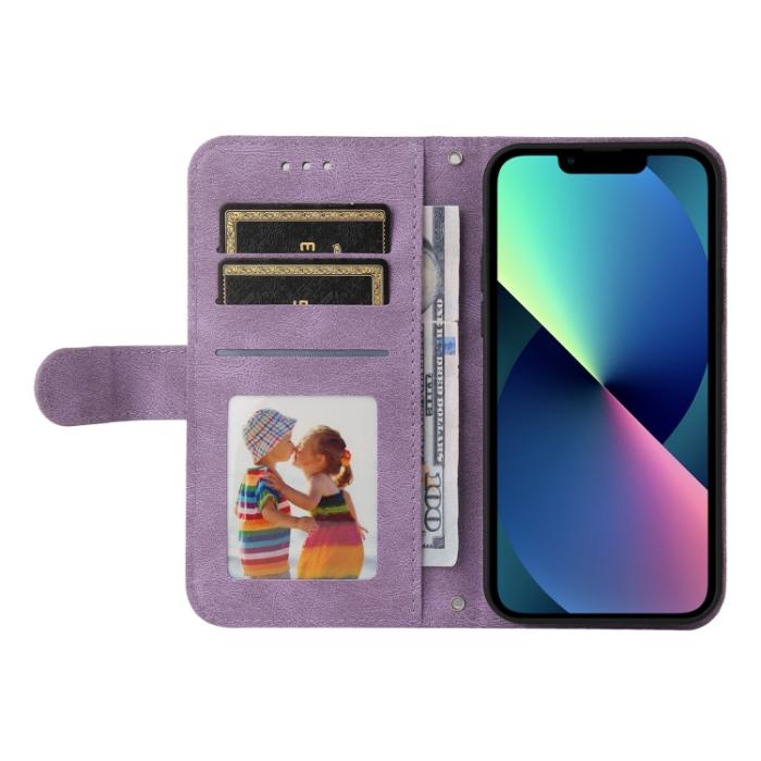 Bild 4, iPhone 14 Fodral Skin Touch Lila