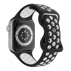 Sportarmband Dual-Color Apple Watch 42/41/40/38 mm (M/L) Svart/Vit