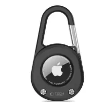 Tech-Protect Apple AirTag 2/1 H&aring;llare Karbinhake Slidelock Svart