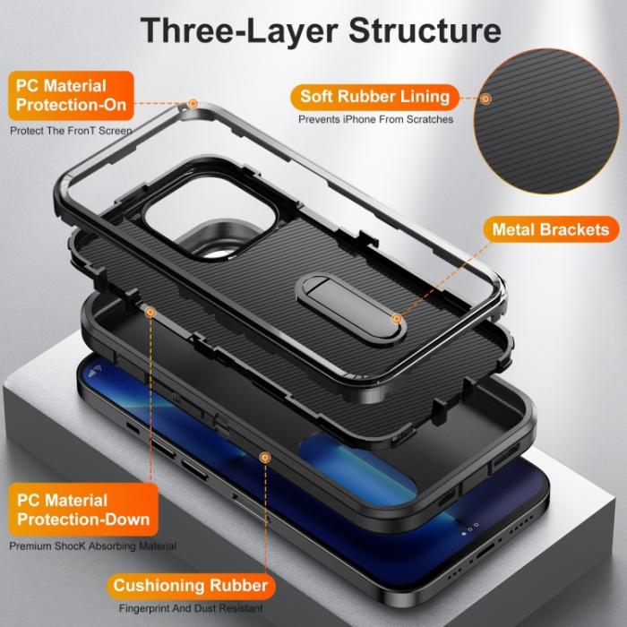 Bild 4, iPhone 14 Pro Max Skal 3in1 Shockproof Xtreme Svart