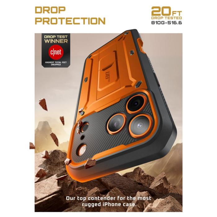 Bild 3, Supcase iPhone 17 Pro Max Skal Unicorn Beetle Pro Coral