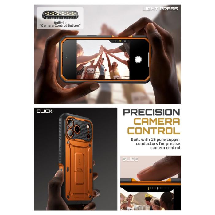 Bild 4, Supcase iPhone 17 Pro Max Skal Unicorn Beetle Pro Coral