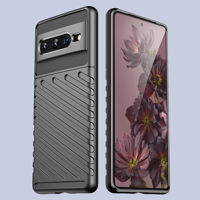 Bild 6, Google Pixel 7 Pro Skal Twill Textur Svart