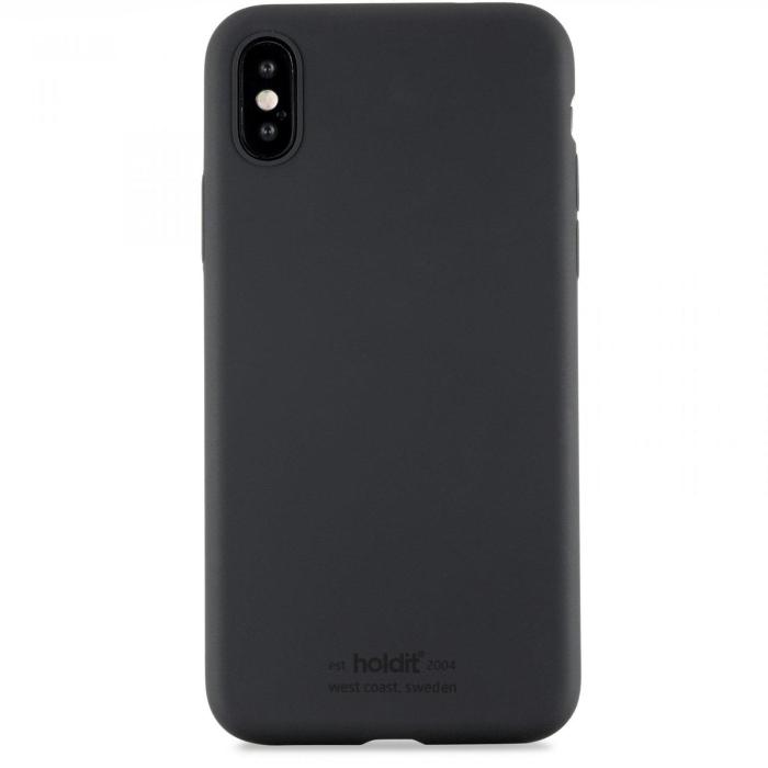 Bild 1, iPhone X/Xs - holdit Mobilskal Silikon - Svart