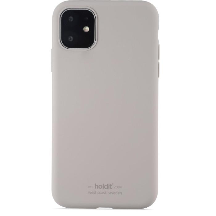 Bild 1, iPhone 11/XR - holdit Mobilskal Silikon - Taupe
