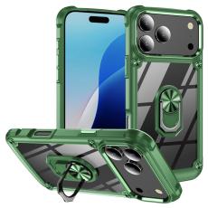 iPhone 17 Pro Skal Shockproof Ring Hybrid Gr&ouml;n
