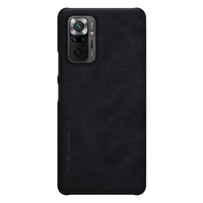 Bild 3, Xiaomi Redmi Note 10 Pro - NILLKIN Qin Läder Fodral - Svart