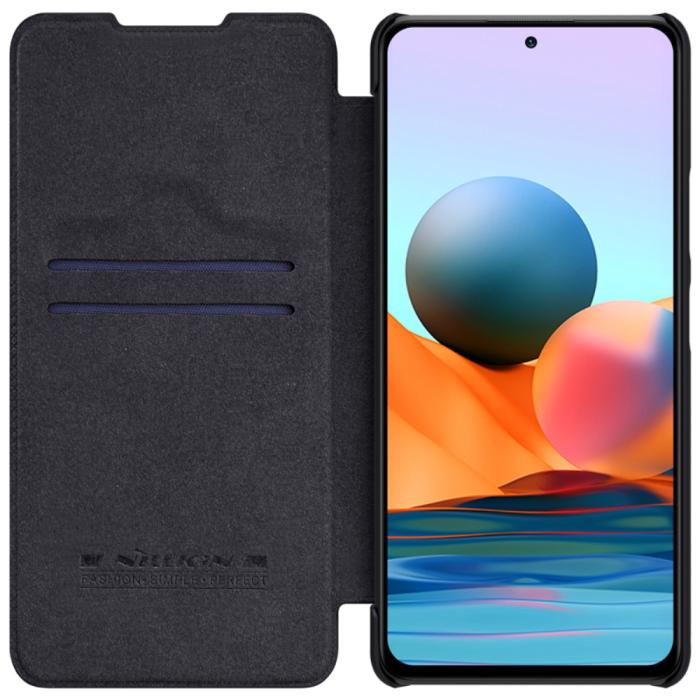 Bild 4, Xiaomi Redmi Note 10 Pro - NILLKIN Qin Läder Fodral - Svart