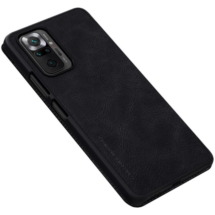 Bild 5, Xiaomi Redmi Note 10 Pro - NILLKIN Qin Läder Fodral - Svart