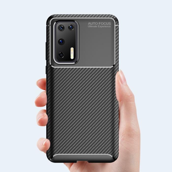 Bild 2, Huawei P40 - Kolfiber Skal - Svart