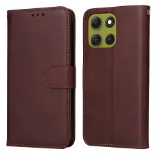 Motorola Moto G86 Power / G86 5G Fodral L&auml;der Brun