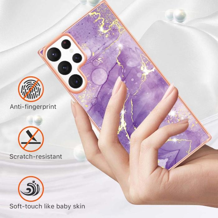 Bild 2, Samsung Galaxy S23 Ultra Skal Marmor TPU Lila