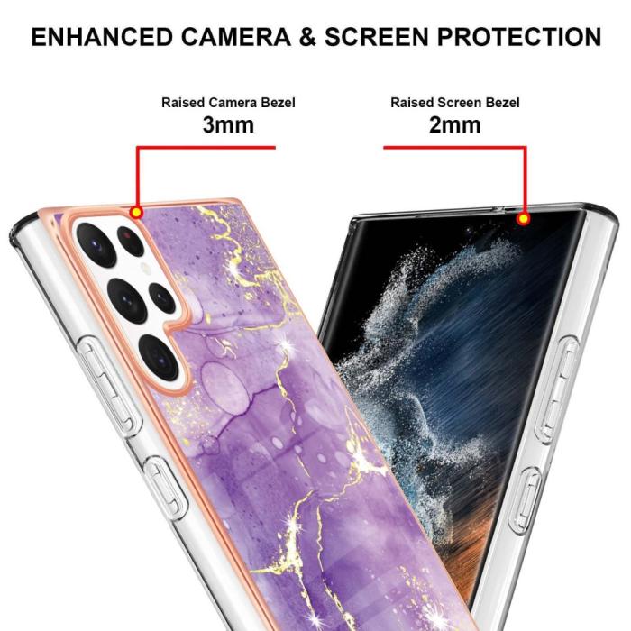 Bild 4, Samsung Galaxy S23 Ultra Skal Marmor TPU Lila