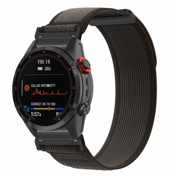 Bild 2, Klockarmband 26 mm Nylon Loop Svart