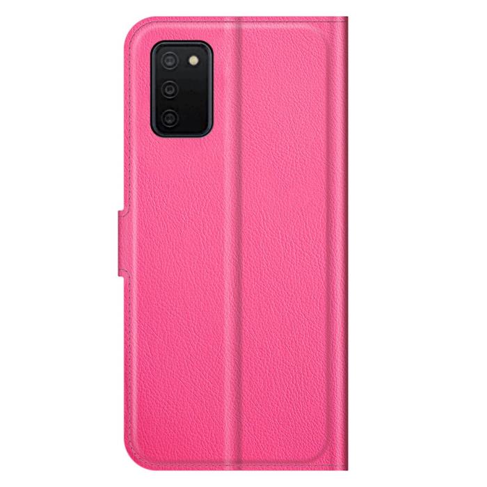 Bild 3, Samsung Galaxy A03s Fodral Litchi Läder Rosa