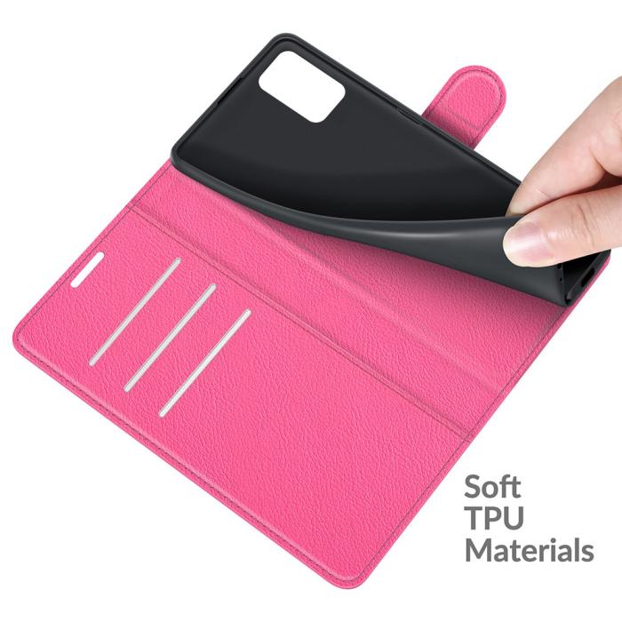 Bild 6, Samsung Galaxy A03s Fodral Litchi Läder Rosa
