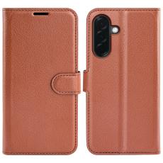 Samsung Galaxy A37 5G Fodral Litchi L&auml;der Brun