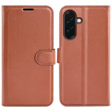 Samsung Galaxy A37 5G Fodral Litchi L&auml;der Brun