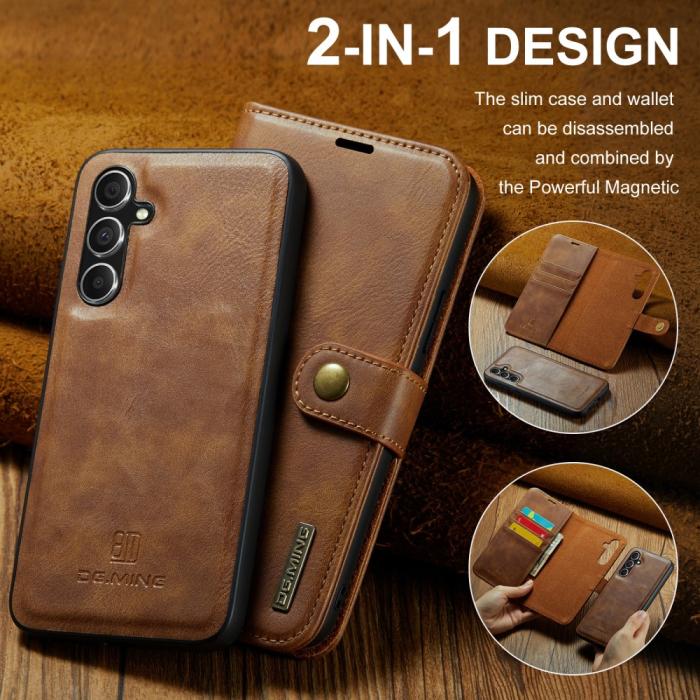 Bild 6, DG.MING Galaxy S23 FE 2in1 Magnet Fodral / Skal Brun