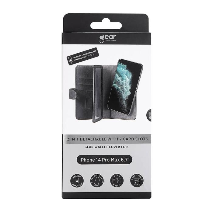 Bild 2, GEAR iPhone 14 Pro Max Fodral Flerfack 2in1 Magnet MagSafe Svart