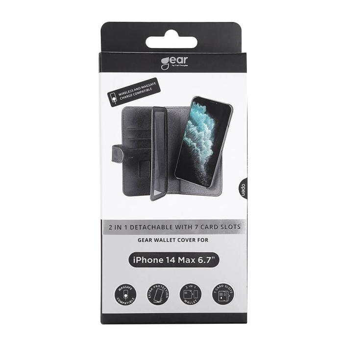 Bild 2, GEAR iPhone 14 Plus Fodral Flerfack 2in1 Magnet MagSafe Svart