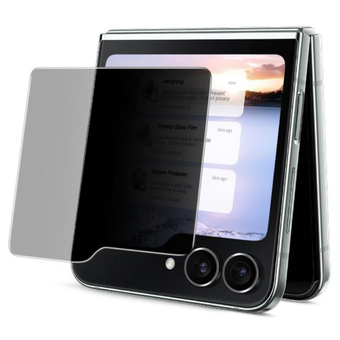 Bild 3, IMAK Galaxy Z Flip 6 / 7 FE Särmskydd Härdat Glas Privacy