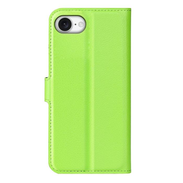 Bild 6, iPhone 17e / 16e Fodral Litchi Läder Grön