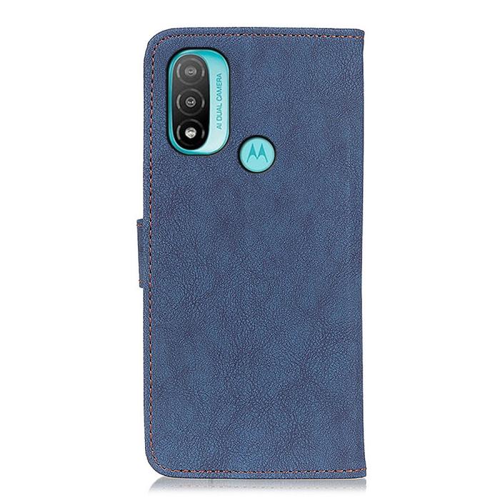 Bild 3, KHAZNEH Motorola Moto E20 / E40 Fodral Split Läder Blå