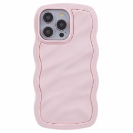 iPhone 15 Pro Max Mobilskal Wavy Textur Rosa