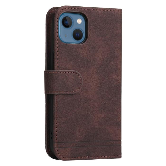 Bild 3, iPhone 14 Fodral Skin Touch Brun