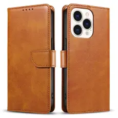 iPhone 15 Plus Fodral L&auml;der Brun