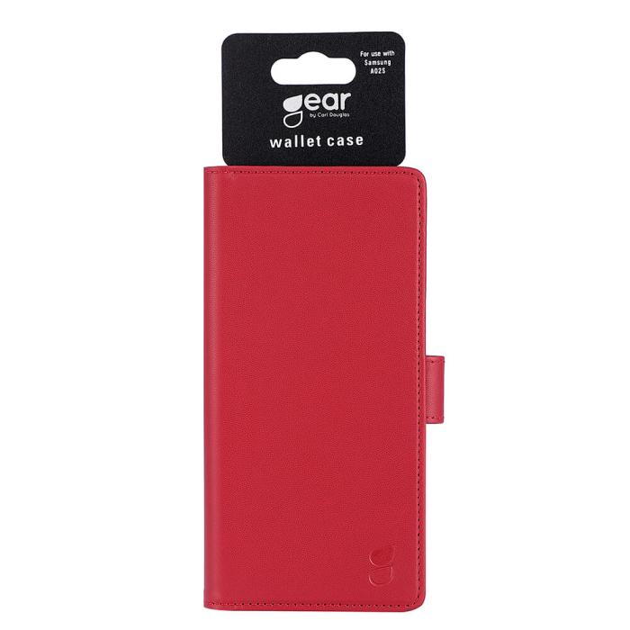 Bild 2, GEAR Samsung Galaxy A02s Fodral Läder Röd