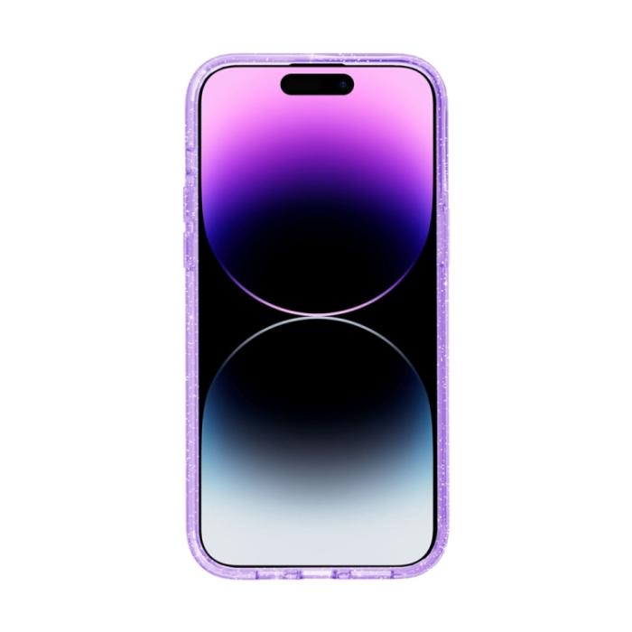 Bild 3, iPhone 15 Pro Skal MagSafe Glitter Hybrid Lila