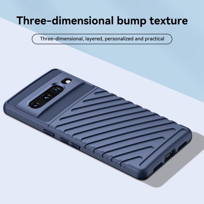 Bild 2, Google Pixel 7 Pro Skal Twill Textur Blå