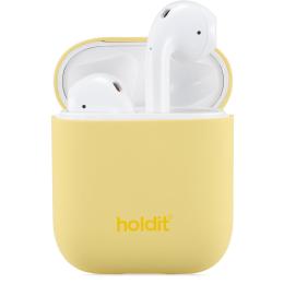 holdit Silikonfodral AirPods Nygård Gul