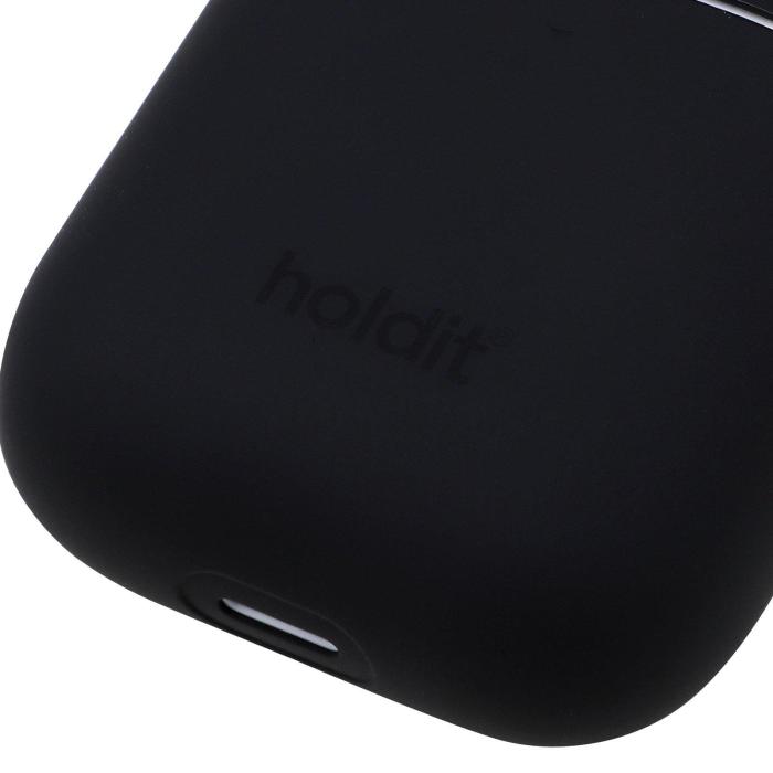 Bild 4, holdit Silikonfodral AirPods Nygård - Svart