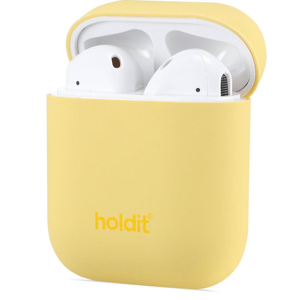 holdit Silikonfodral AirPods Nygård Gul