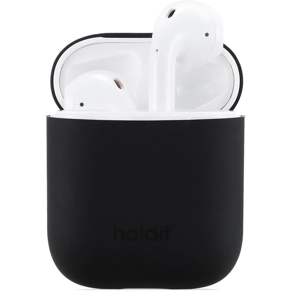 holdit Silikonfodral AirPods Nygård - Svart